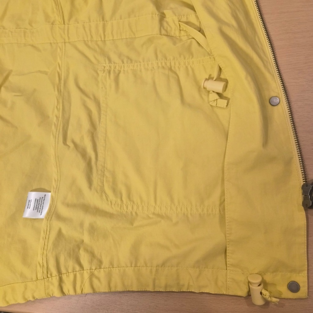 Eileen Fisher Weather Resistant Cotton Nylon Campcore Granola Yellow Rain Coat S - Picture 11 of 16